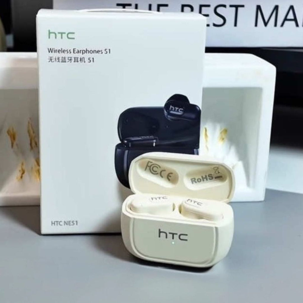 HTC NE51 – Écouteurs Bluetooth 6.0 avec Traduction IA 135+ Langues