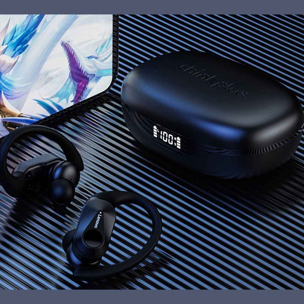 Lenovo ThinkPlus LP75 – Écouteurs Bluetooth 5.3 Sport avec Écran LED