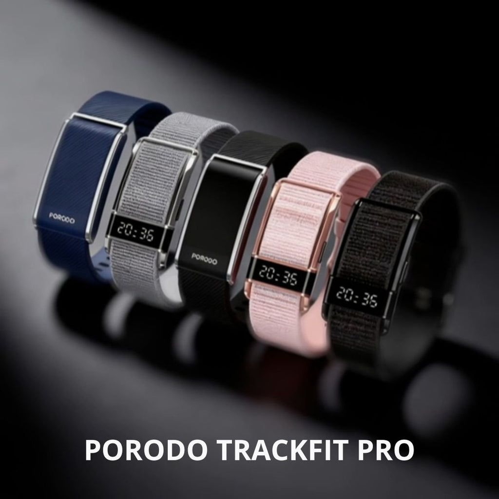 PORODO TRACKFIT PRO – Bracelet Connecté Bluetooth 5.2 IP68 avec Autonomie 10 Jours