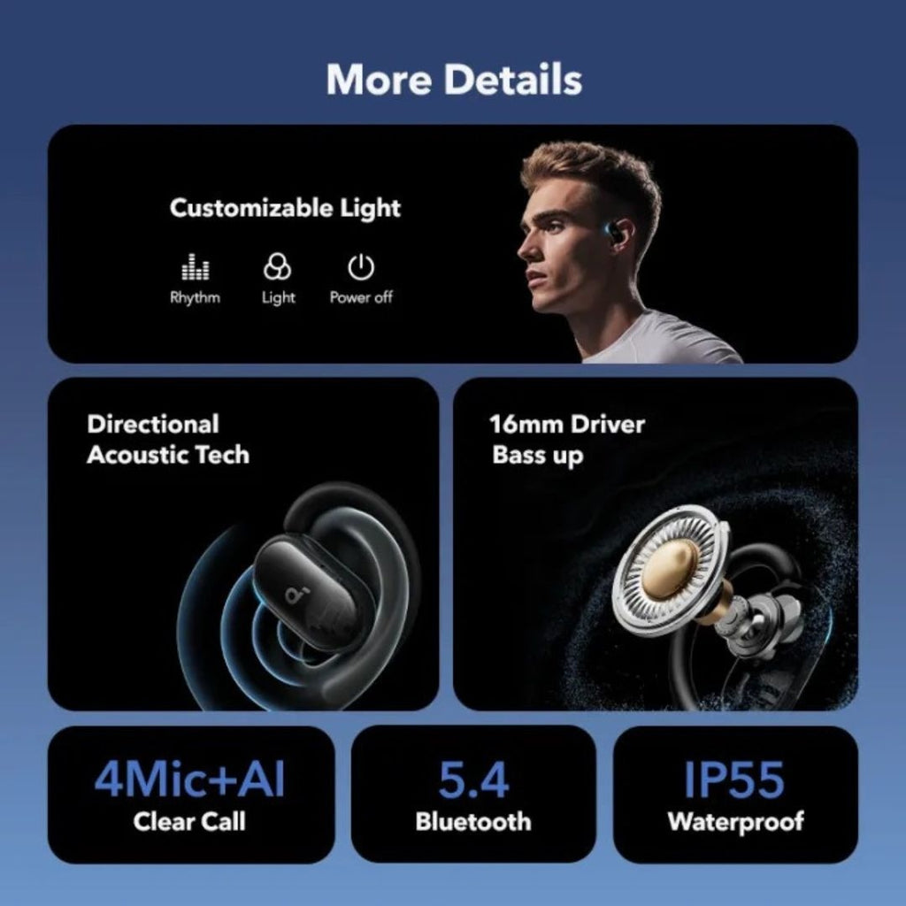 ANKER Soundcore V20i – Écouteurs Bluetooth 5.4 avec 4 Micros IA Et  36H d’Autonomie