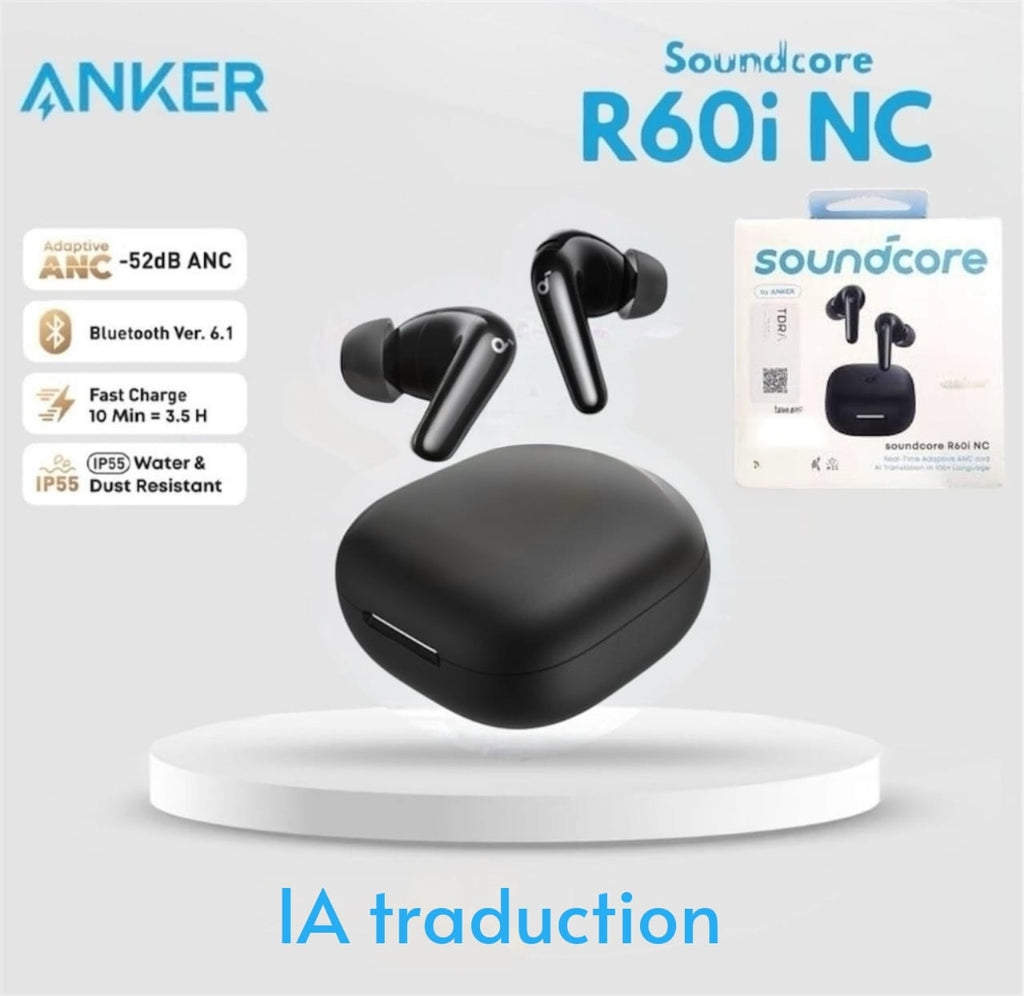ANKER Soundcore R60i NC – Écouteurs Bluetooth 6.1  ANC avec Traduction IA