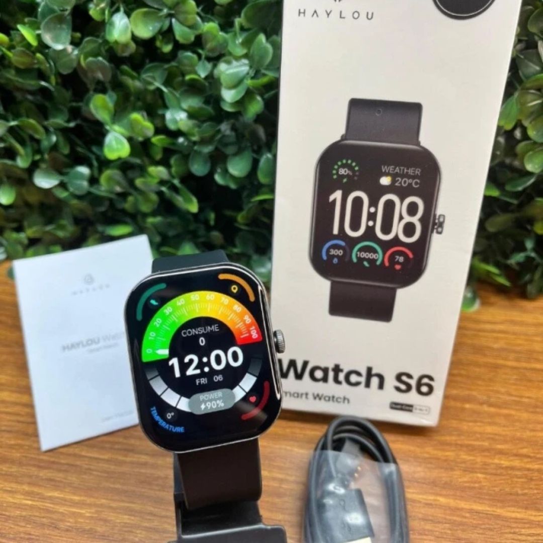 Xiaomi HAYLOU Watch S6 – Smart Watch Bluetooth 5.3 , Écran HD 2.01"  ,  Appels Bluetooth