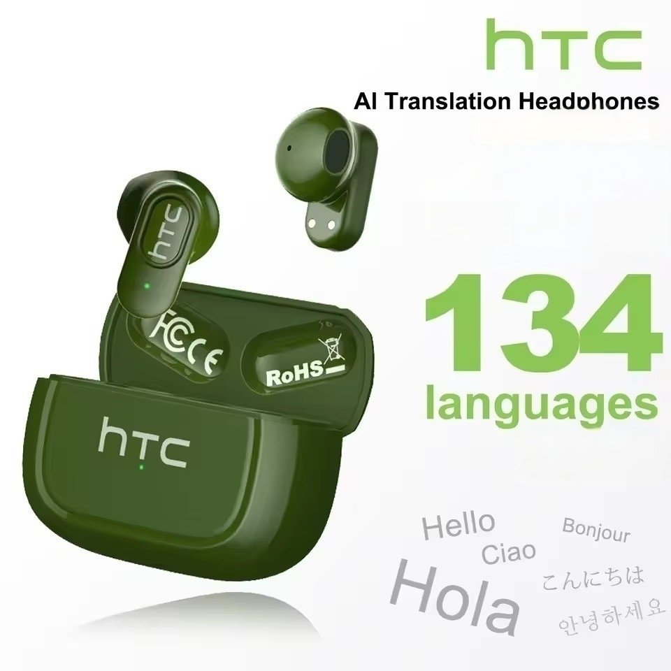 HTC NE51 – Écouteurs Bluetooth 6.0 avec Traduction IA 135+ Langues