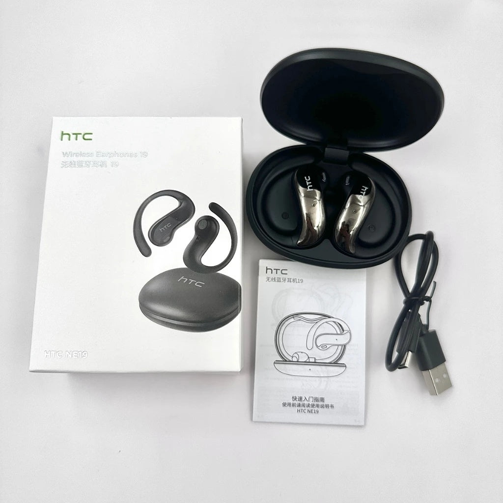 HTC NE19 – Écouteurs Bluetooth 6.0 avec Traduction IA 135 Langues