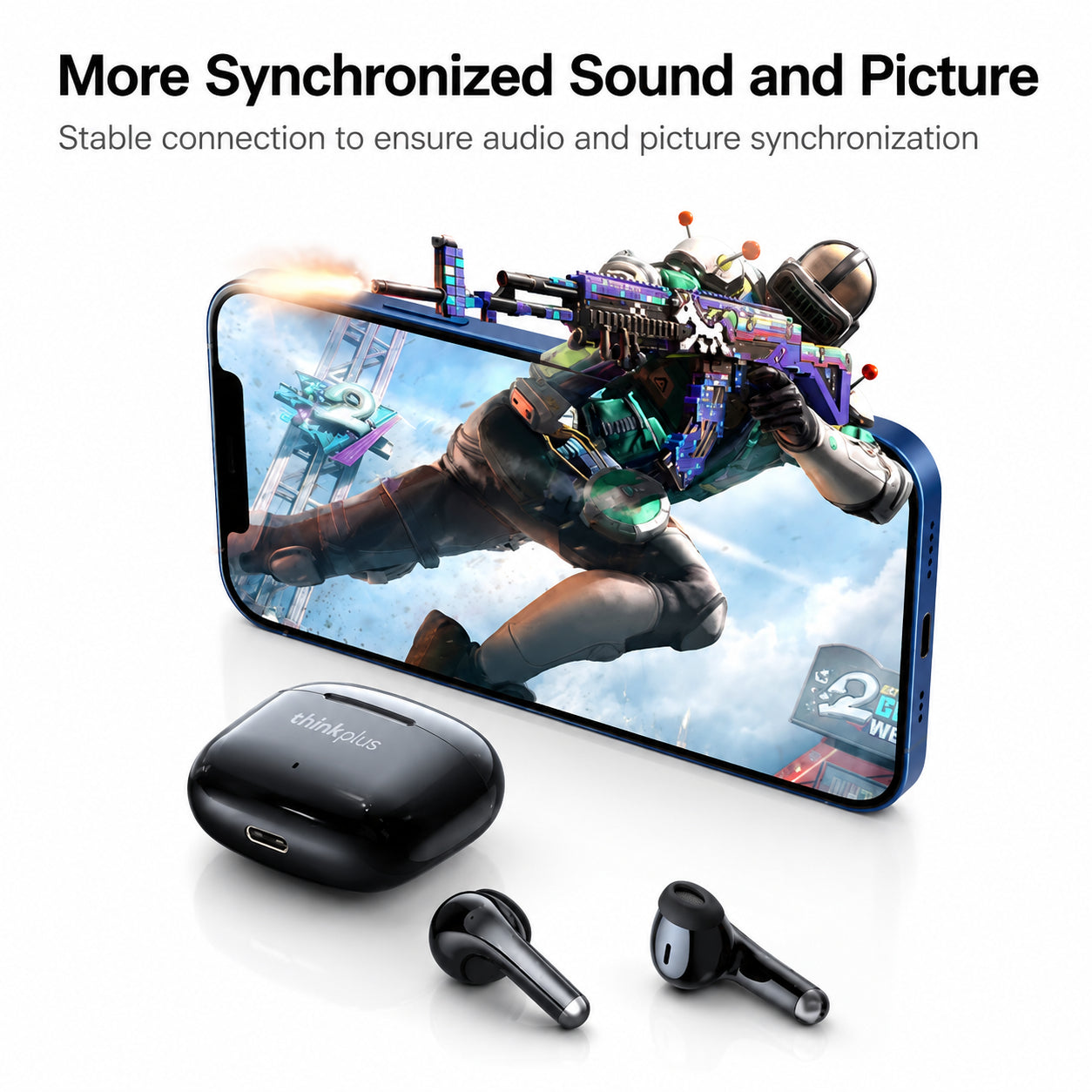 Lenovo LP40 Pro – Écouteurs Sans Fil Bluetooth 5.1 , Dual Micro , IPX5 , USB-C