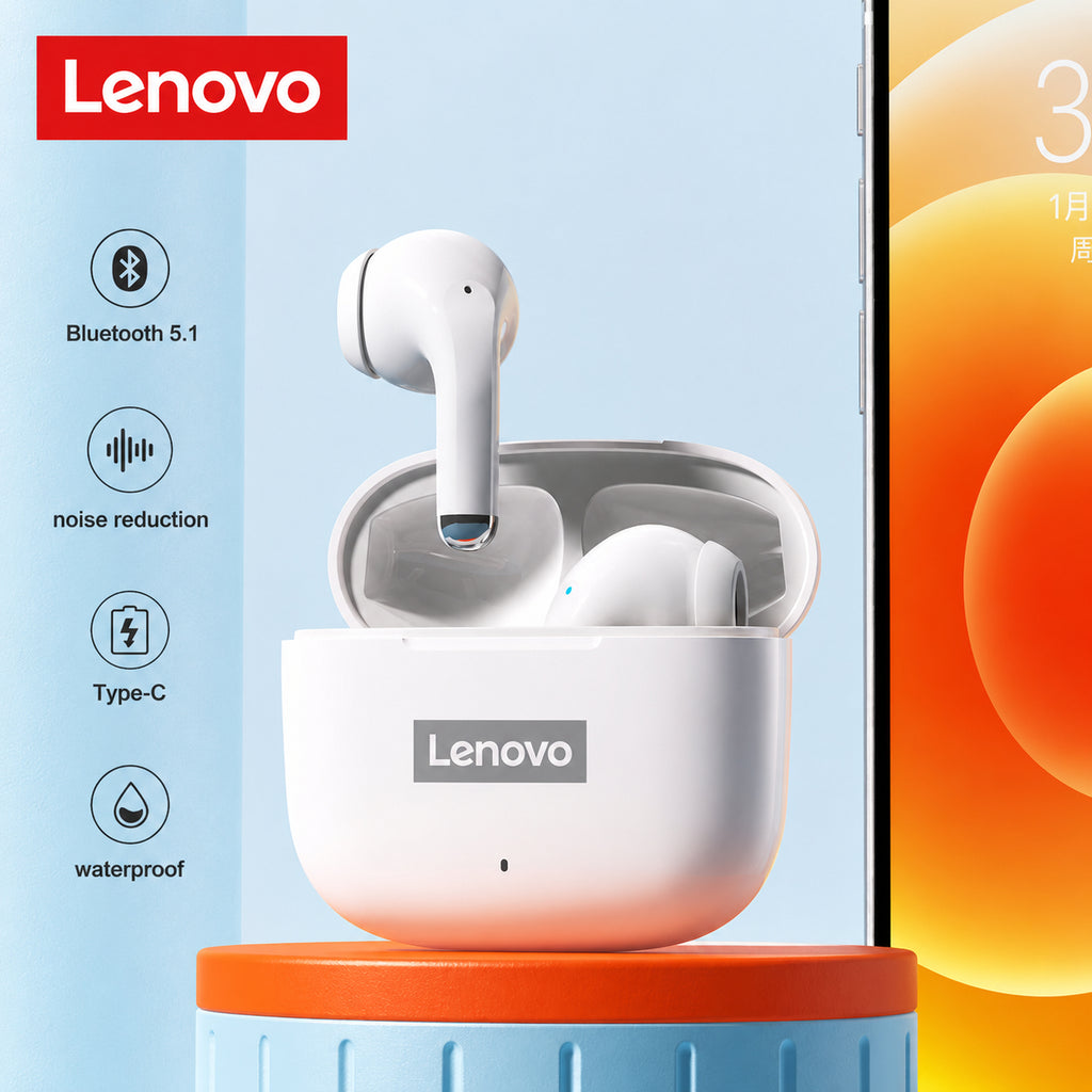 Lenovo LP40 Pro – Écouteurs Sans Fil Bluetooth 5.1 , Dual Micro , IPX5 , USB-C