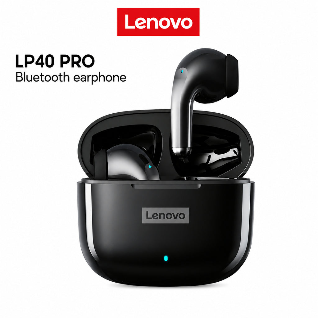 Lenovo LP40 Pro – Écouteurs Sans Fil Bluetooth 5.1 , Dual Micro , IPX5 , USB-C