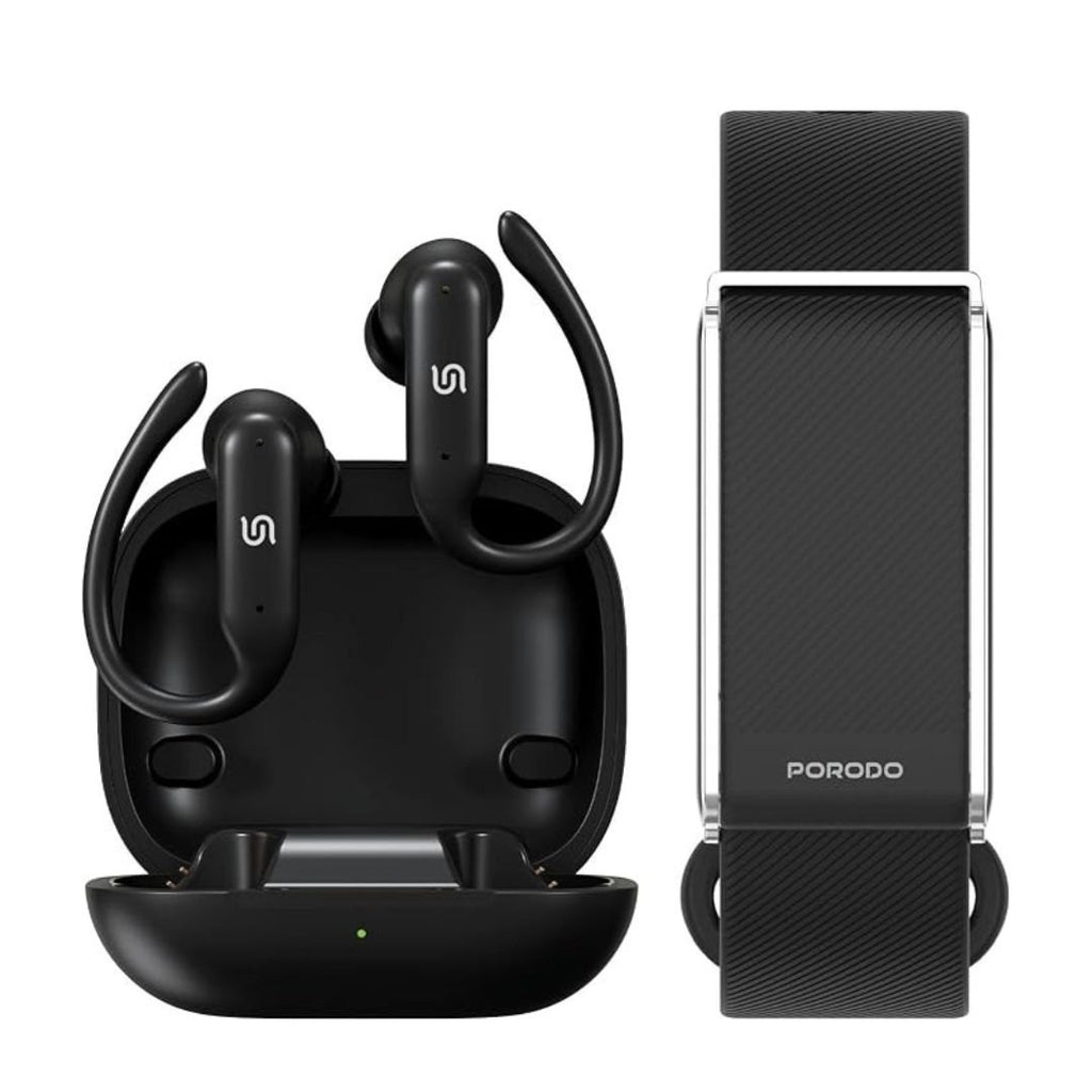 Porodo ActiveX – Bracelet Connecté + Écouteurs Bluetooth 6.0 Intégrés et Autonomie30 Jours