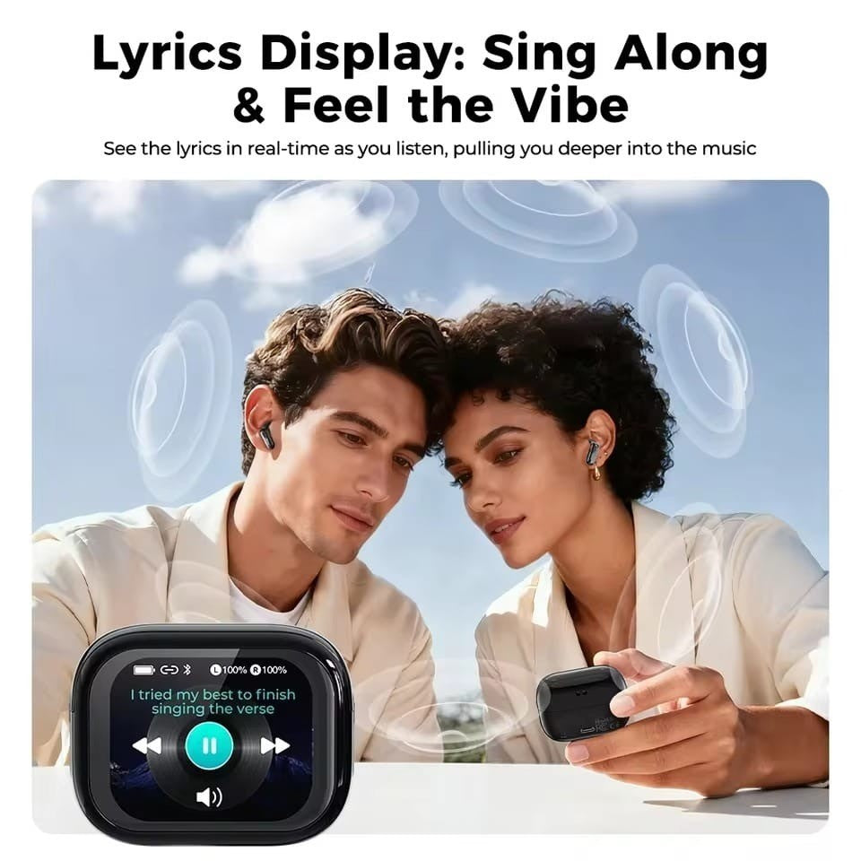 HTC NE68 – Écouteurs Bluetooth 6.0 avec Écran Tactile  et Traduction IA