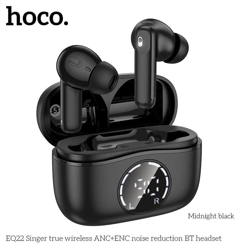 Hoco EQ22 Singer – Écouteurs Bluetooth 5.4 avec ANC & ENC avec Autonomie 35 Heures