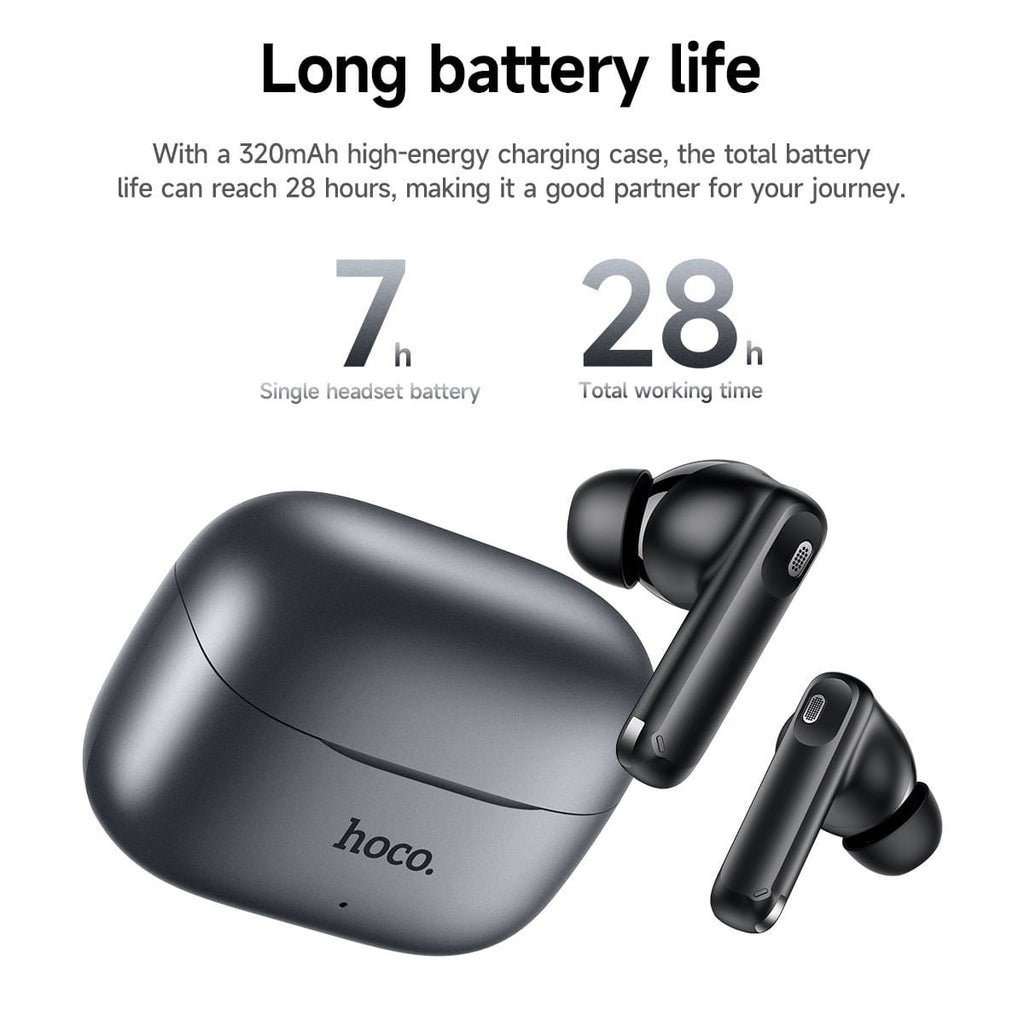 Hoco EQ27 (AI) – Écouteurs Bluetooth 5.4 avec ANC, ENC & Traduction IA