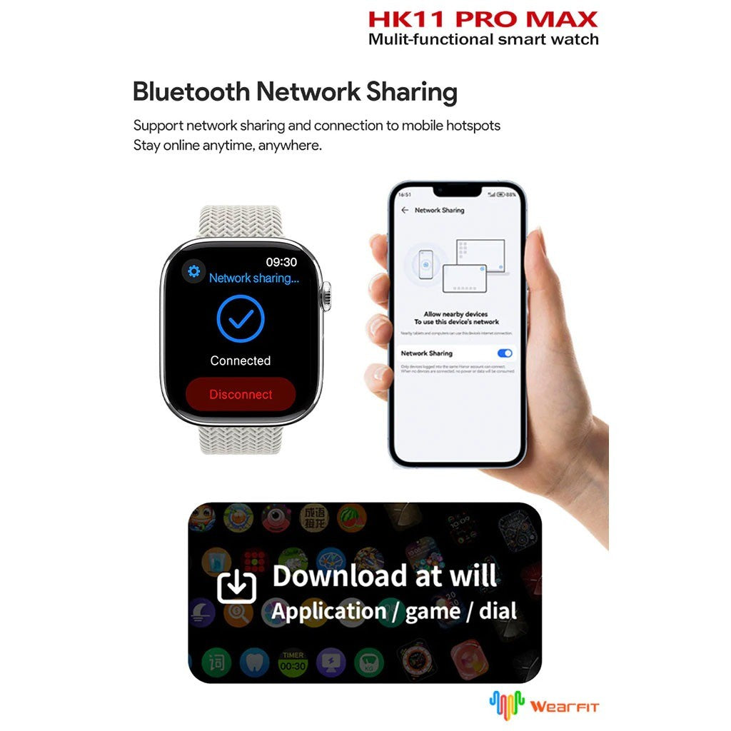 HK11 Pro Max – Smart Watch Série 10 avec Écran Super AMOLED 2.02"