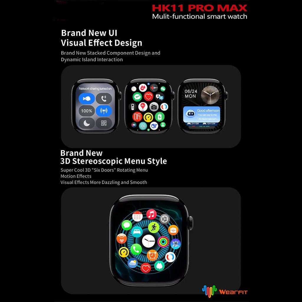 HK11 Pro Max – Smart Watch Série 10 avec Écran Super AMOLED 2.02"