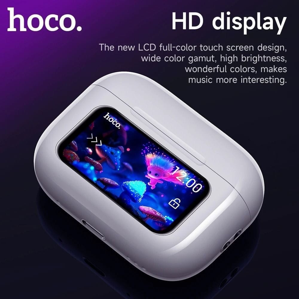 Hoco EW72 – Écouteurs Bluetooth 5.4 avec ANC avec  Écran Tactile LED
