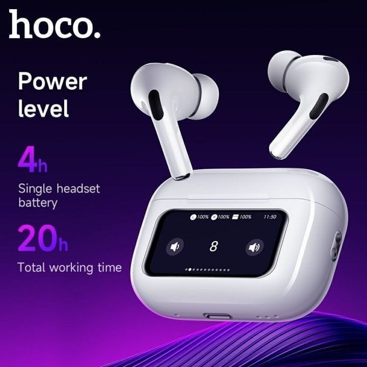 Hoco EW72 – Écouteurs Bluetooth 5.4 avec ANC avec  Écran Tactile LED