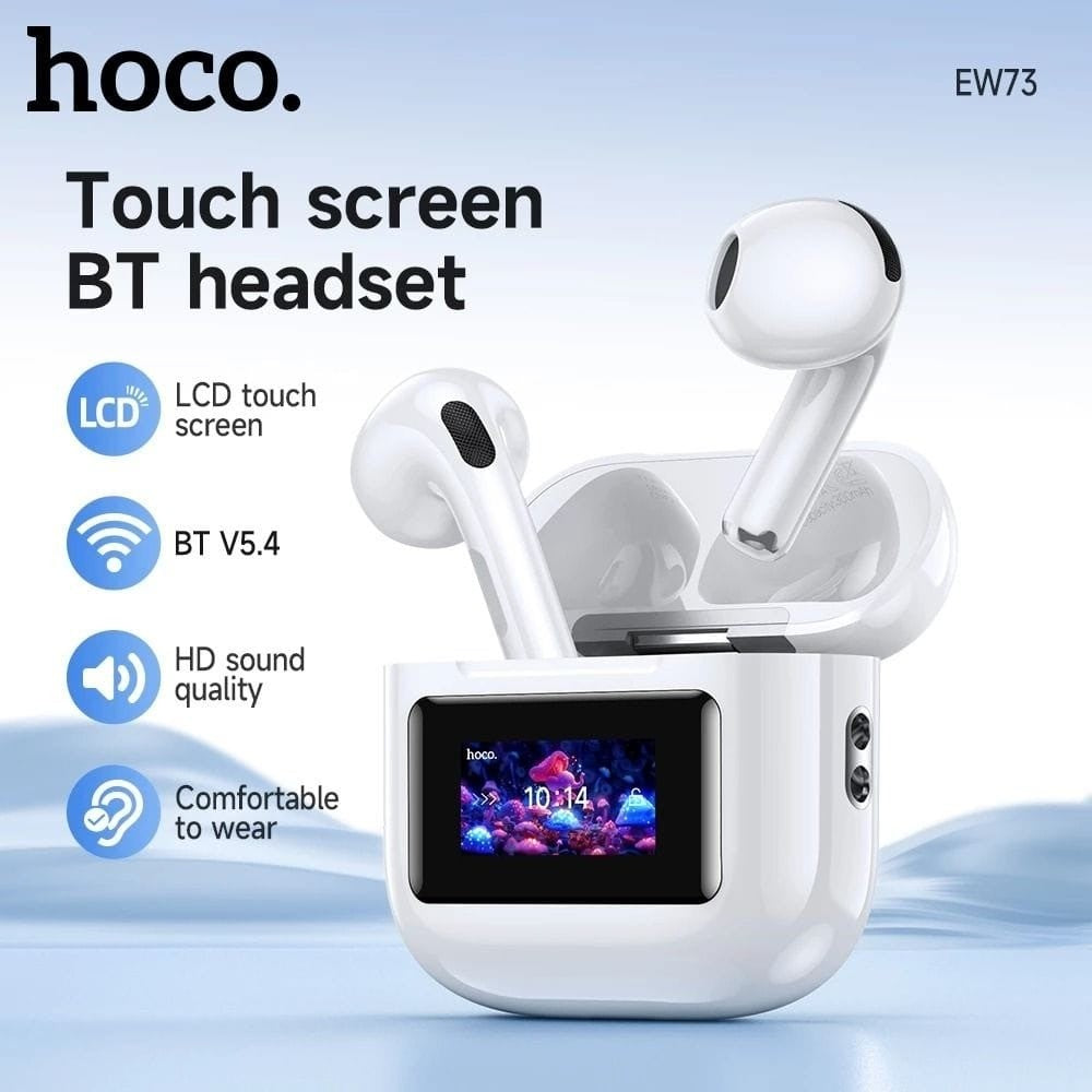HOCO EW73  – Écouteurs Bluetooth 5.4 avec Écran Tactile Intelligent
