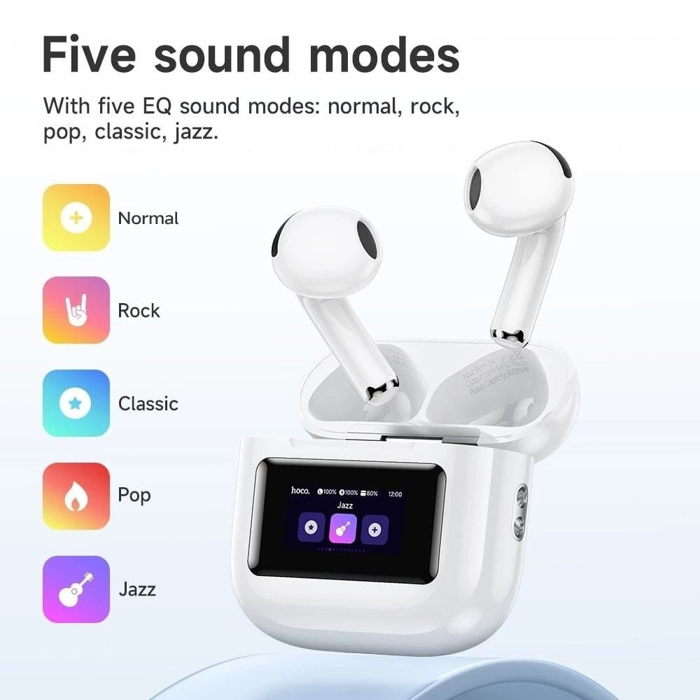 HOCO EW73  – Écouteurs Bluetooth 5.4 avec Écran Tactile Intelligent