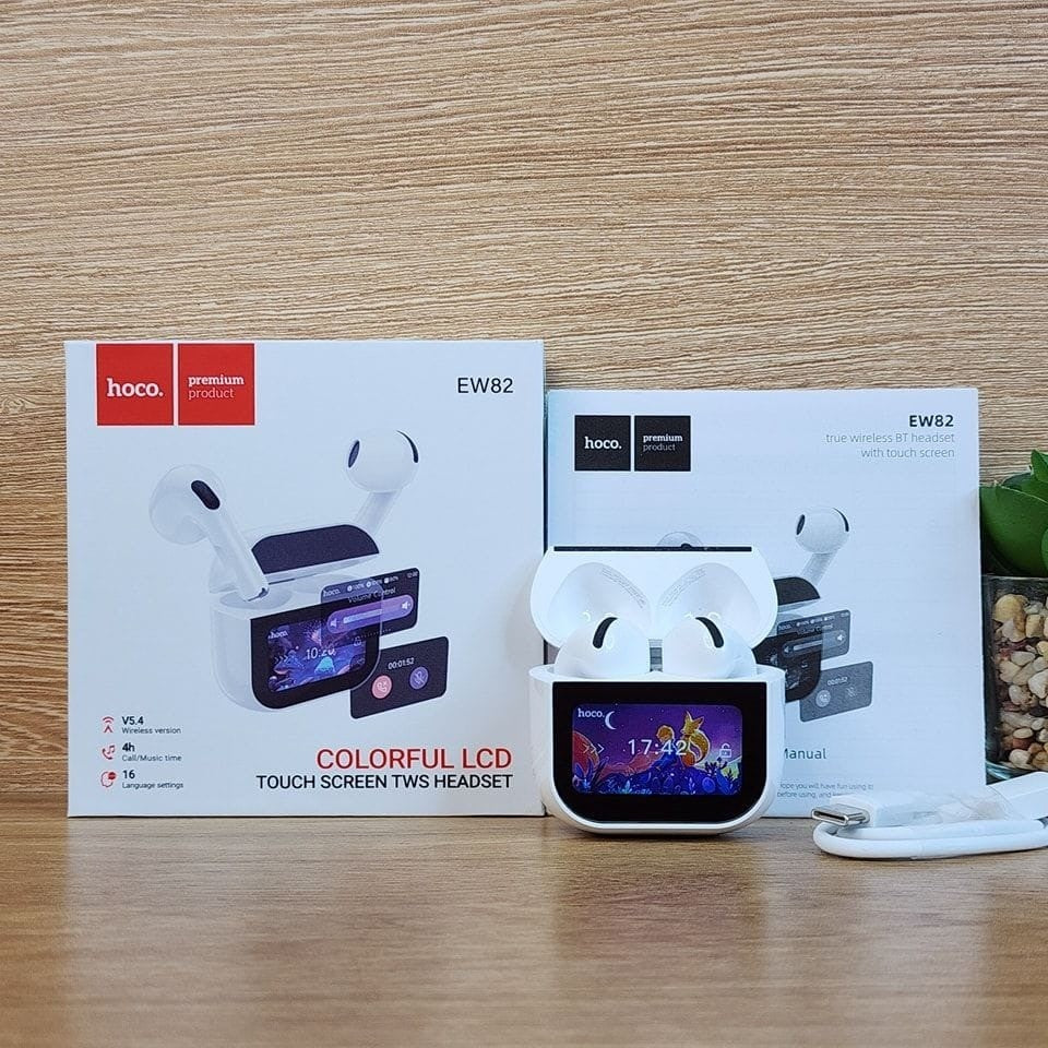 Hoco EW82 Sparkle – Écouteurs Bluetooth 5.4 avec Écran Tactile Intelligent
