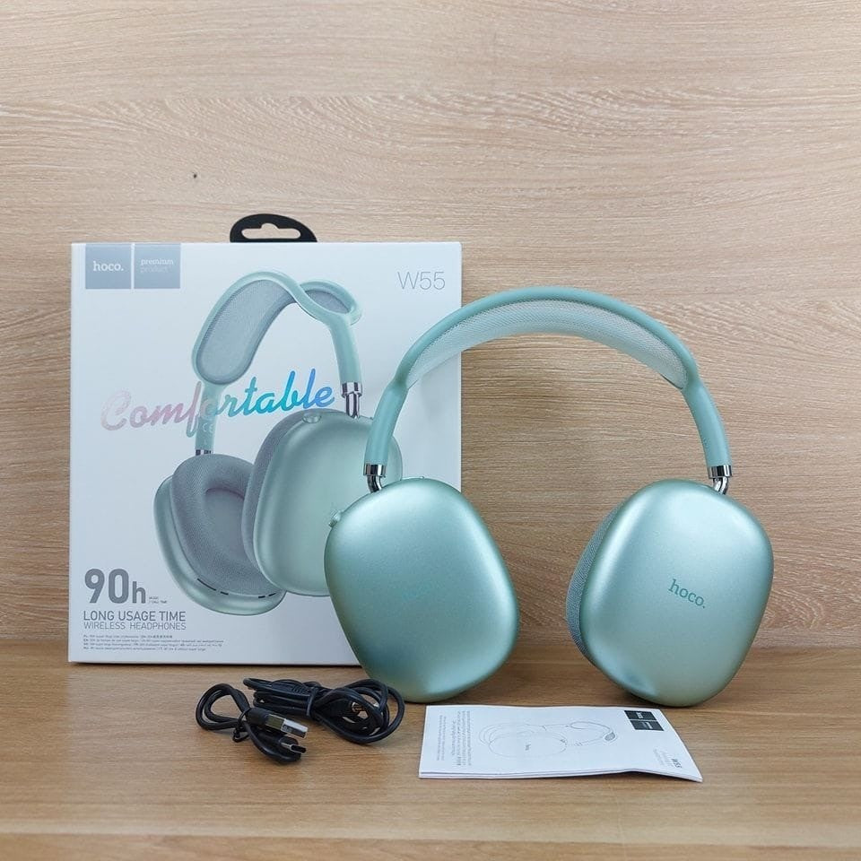 HOCO W55 Original – Casque Bluetooth 5.4 avec Autonomie jusqu'à 90 Heures