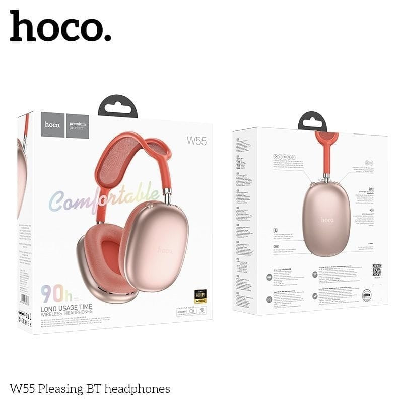 HOCO W55 Original – Casque Bluetooth 5.4 avec Autonomie jusqu'à 90 Heures