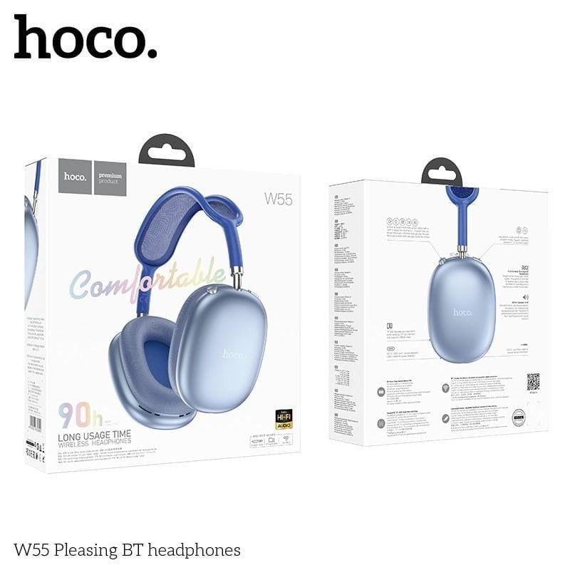 HOCO W55 Original – Casque Bluetooth 5.4 avec Autonomie jusqu'à 90 Heures