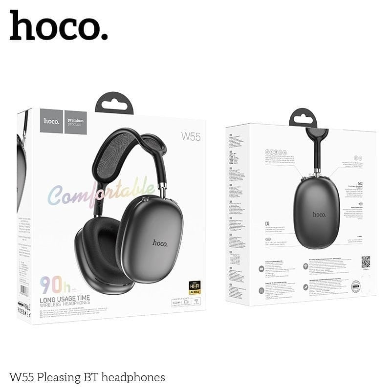 HOCO W55 Original – Casque Bluetooth 5.4 avec Autonomie jusqu'à 90 Heures