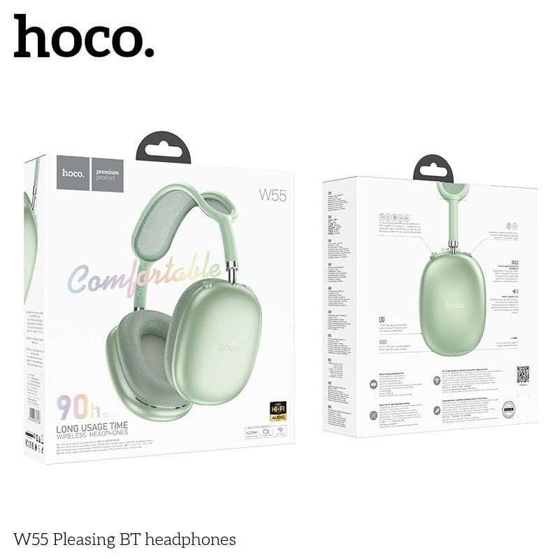 HOCO W55 Original – Casque Bluetooth 5.4 avec Autonomie jusqu'à 90 Heures