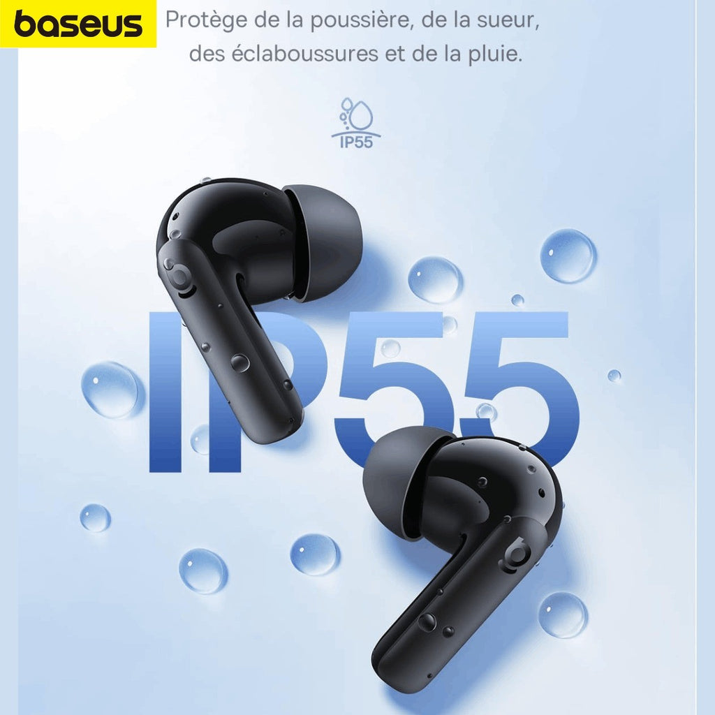 Baseus EP10 NC – Écouteurs Bluetooth 6.0 avec ANC & 4 Micros AI ENC
