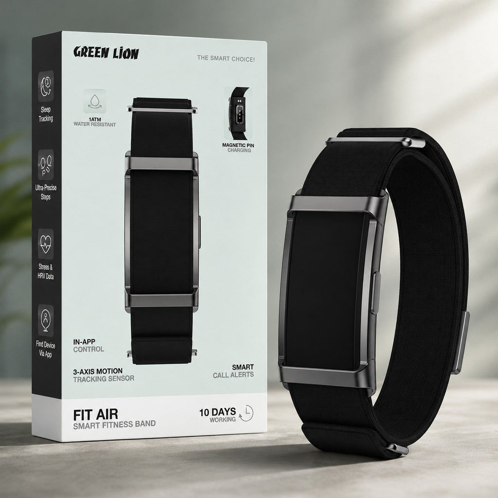 Green Lion Fit Air – Bracelet Connecté Bluetooth 5.4  Et Autonomie jusqu'à 10 Jours
