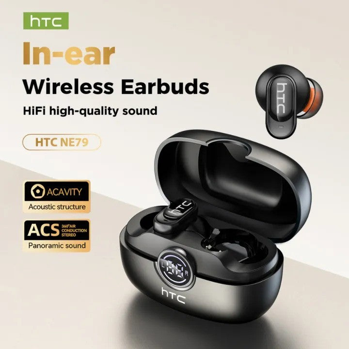 HTC NE79 – Écouteurs TWS Bluetooth 6.0 avec Traduction IA