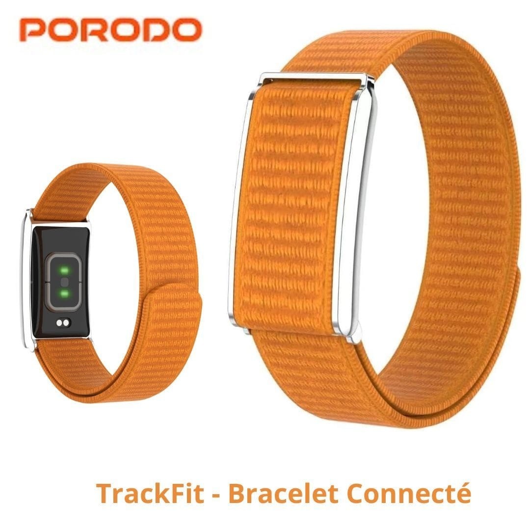 Porodo TrackFit – Bracelet Connecté Smart Fitness Bluetooth 5.4 avec 30 Jours d’Autonomie