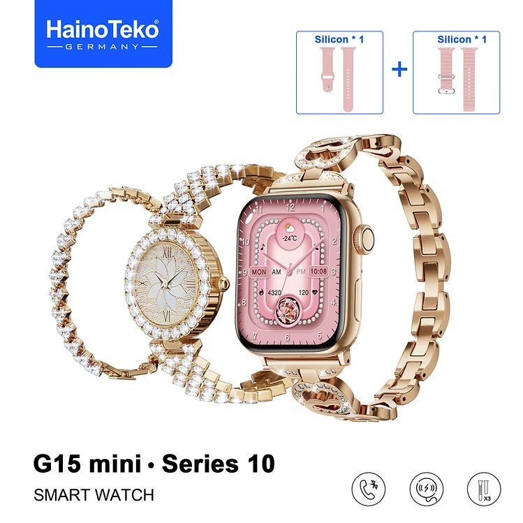 HainoTeko G15 Mini – Montre Connectée  avec Appels Bluetooth