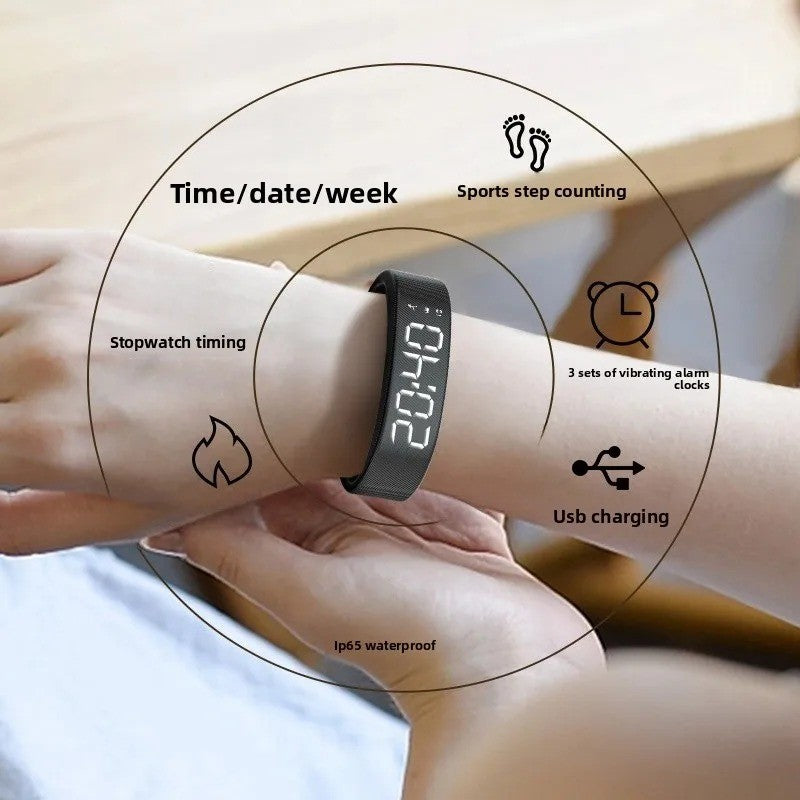 Bracelet Connecté T5C – Podomètre 3D G-Sensor avec Écran LED