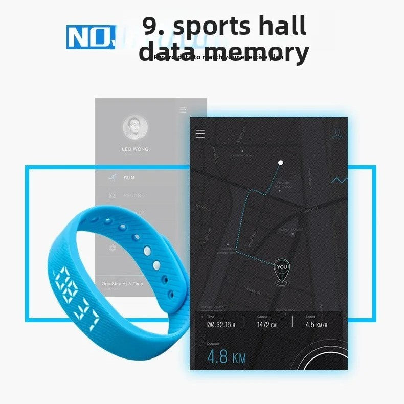 Bracelet Connecté T5C – Podomètre 3D G-Sensor avec Écran LED