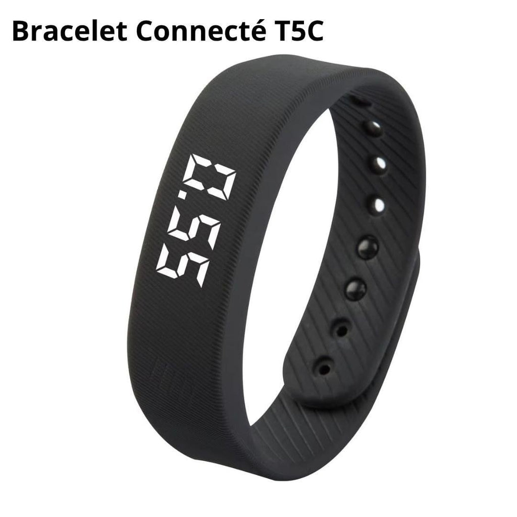 Bracelet Connecté T5C – Podomètre 3D G-Sensor avec Écran LED