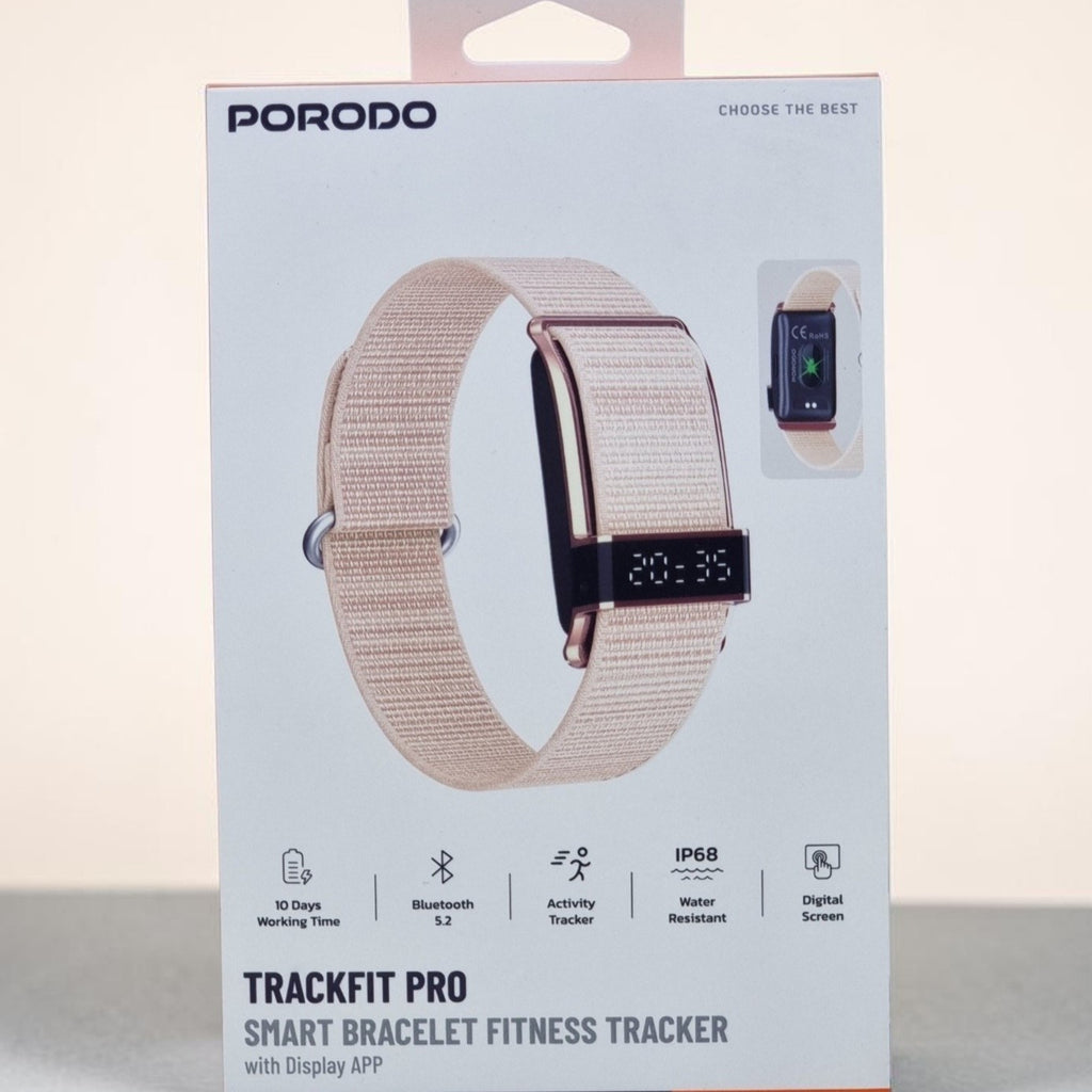 PORODO TrackFit Pro – Bracelet Connecté IP68 avec Autonomie jusqu'à 10 Jours