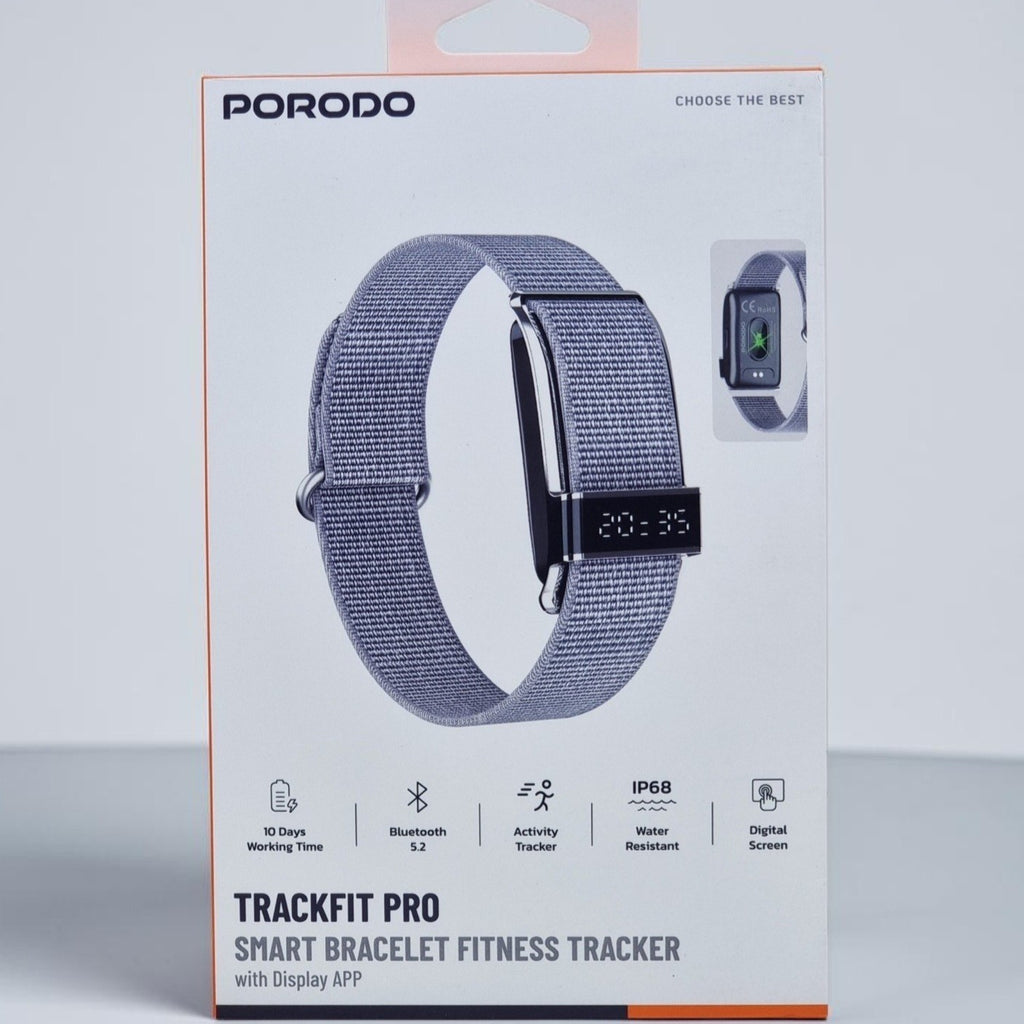 PORODO TrackFit Pro – Bracelet Connecté IP68 avec Autonomie jusqu'à 10 Jours