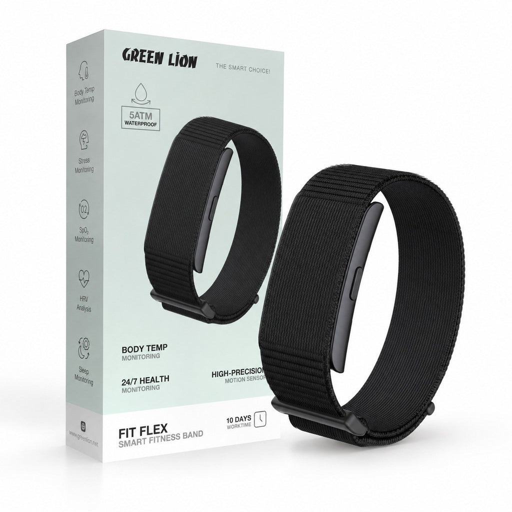 Green Lion Fit Flex – Bracelet Connecté Bluetooth 5.4 Et Autonomie 10 Jours