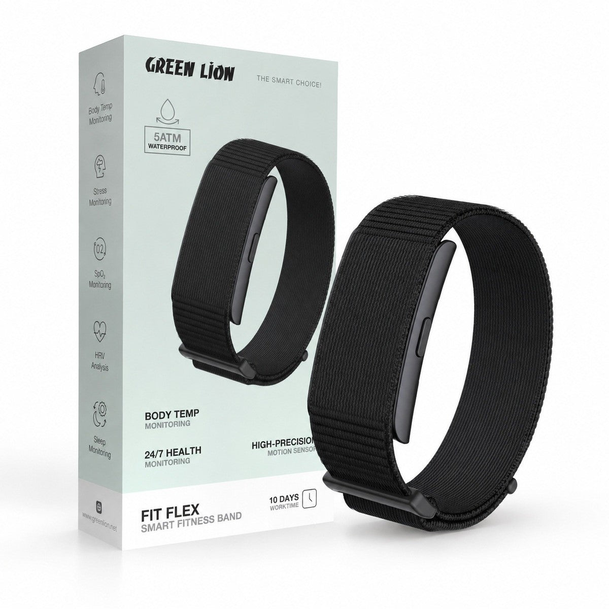 Green Lion Fit Flex – Bracelet Connecté Bluetooth 5.4 Et Autonomie 10 Jours