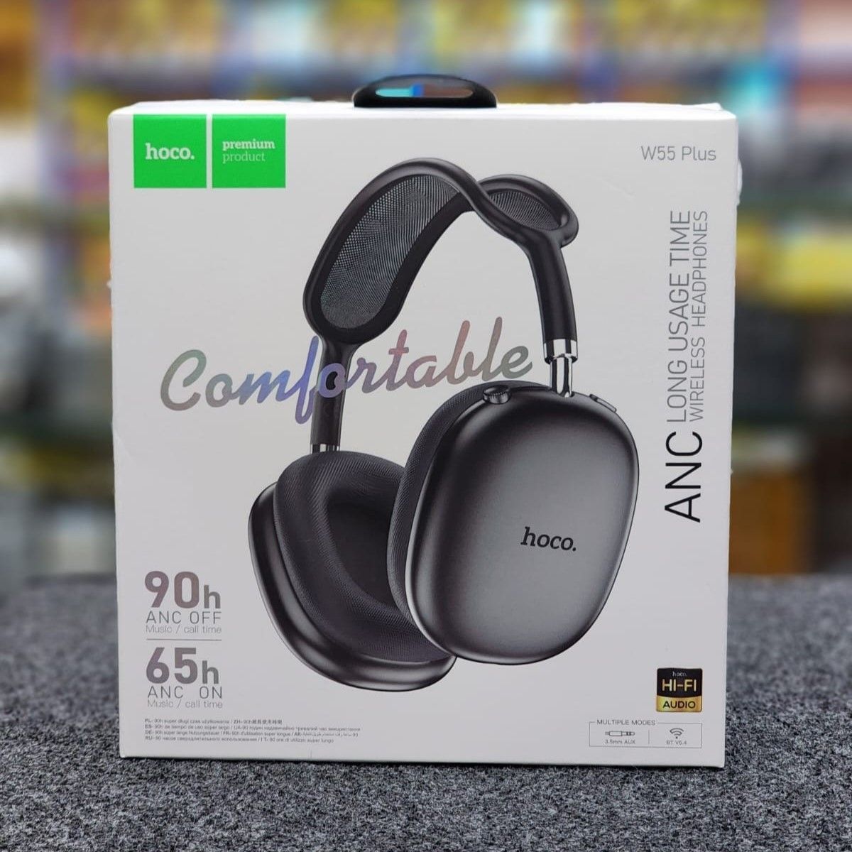 HOCO W55 Plus – Casque Bluetooth 5.4 avec ANC Autonomie jusqu'à 90 Heures