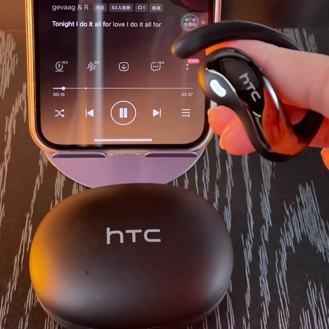 HTC NE19 – Écouteurs Bluetooth 6.0 avec Traduction IA 135 Langues
