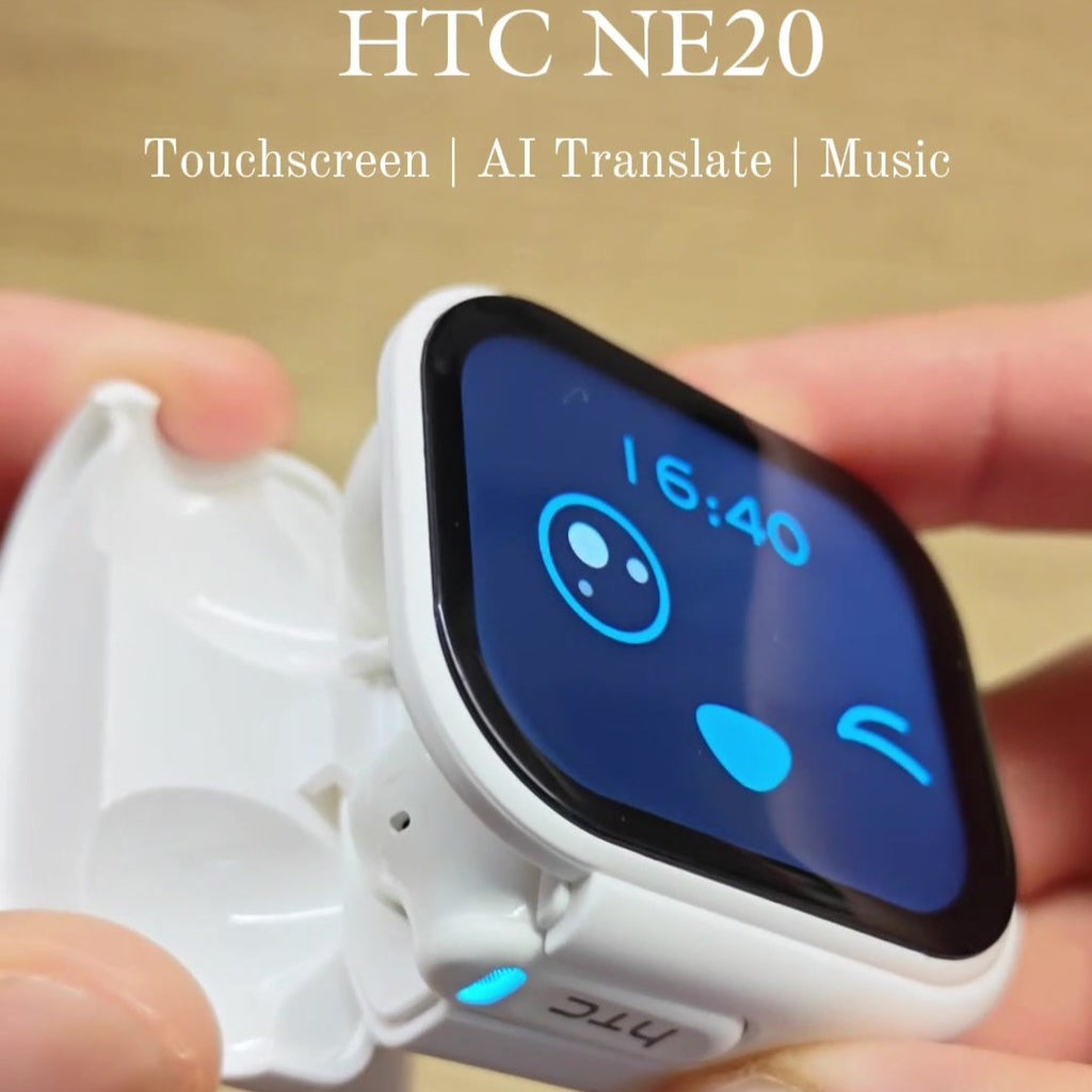 HTC NE20 – Écouteurs Gaming Bluetooth 6.0 avec Écran LCD Tactile & IA Intégrée