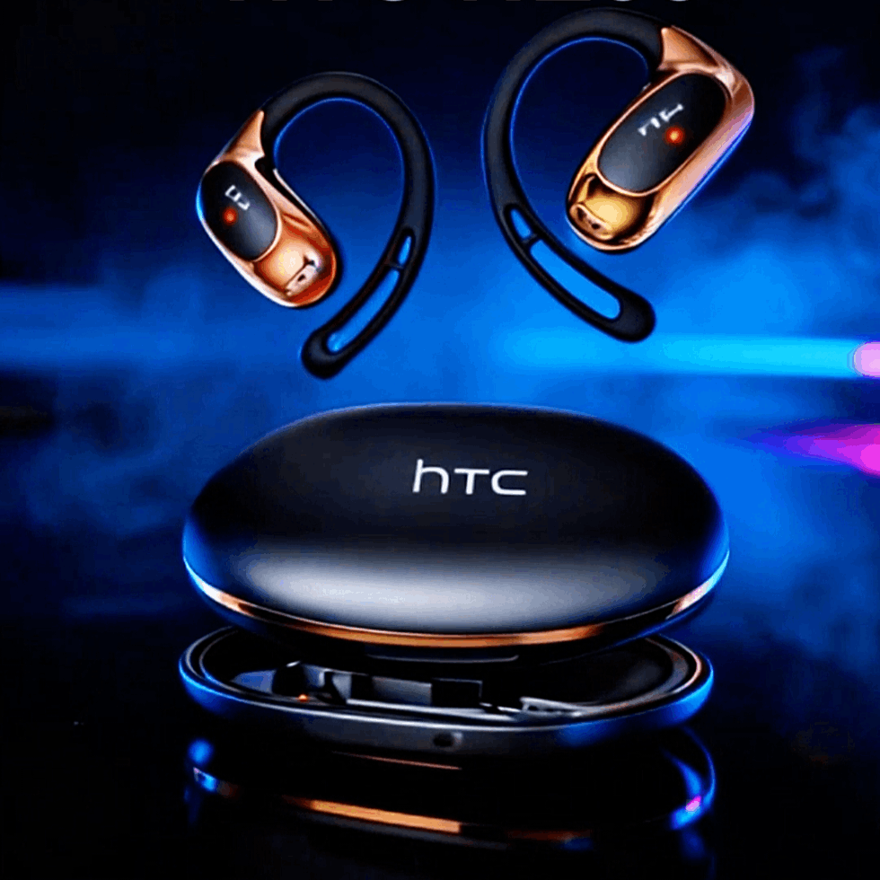 HTC NE35 – Écouteurs Bluetooth 6.0 Open-Ear avec Traduction IA en Temps Réel
