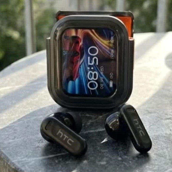 HTC NE20 – Écouteurs Gaming Bluetooth 6.0 avec Écran LCD Tactile & IA Intégrée