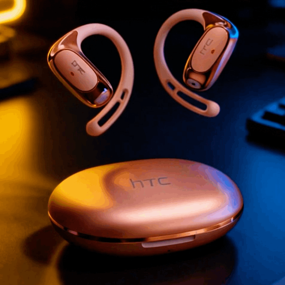 HTC NE35 – Écouteurs Bluetooth 6.0 Open-Ear avec Traduction IA en Temps Réel
