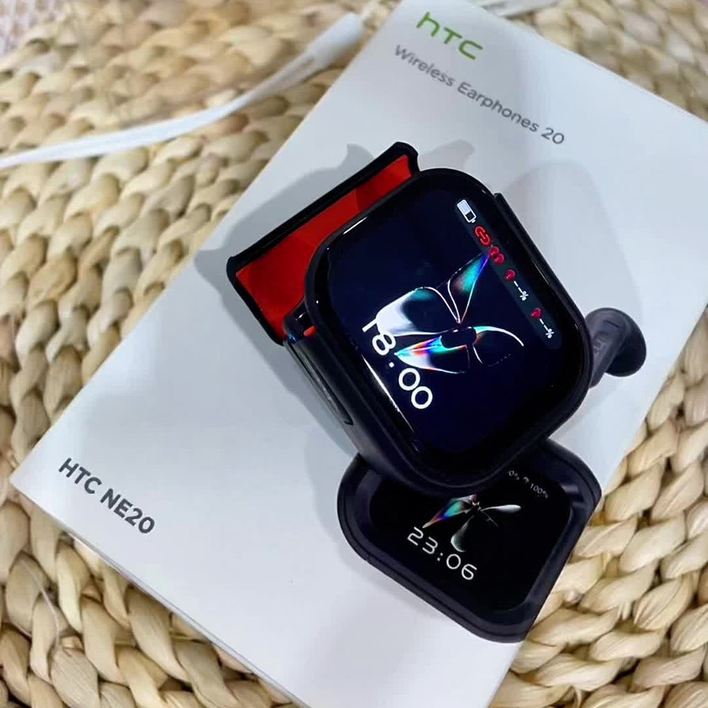 HTC NE20 – Écouteurs Gaming Bluetooth 6.0 avec Écran LCD Tactile & IA Intégrée