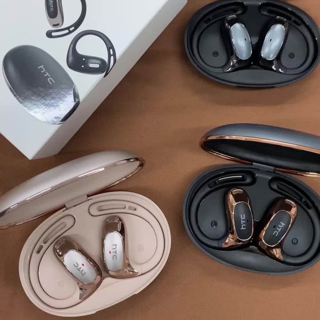 HTC NE35 – Écouteurs Bluetooth 6.0 Open-Ear avec Traduction IA en Temps Réel