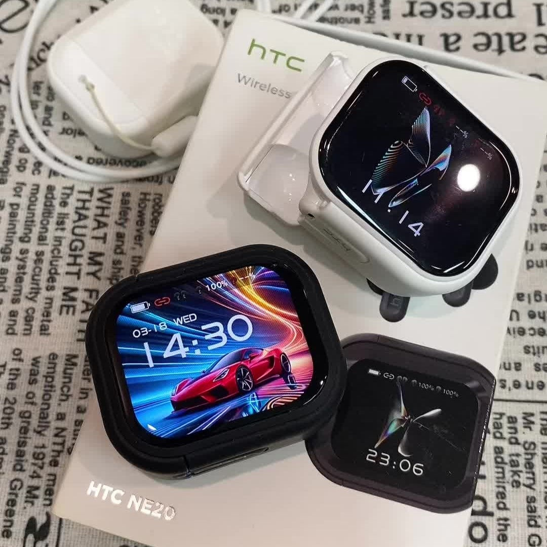 HTC NE20 – Écouteurs Gaming Bluetooth 6.0 avec Écran LCD Tactile & IA Intégrée