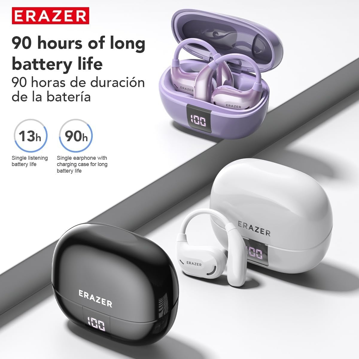 Lenovo ERAZER XT66 PRO – Écouteurs Bluetooth 5.4 avec Traduction IA Instantanée et Écran LED