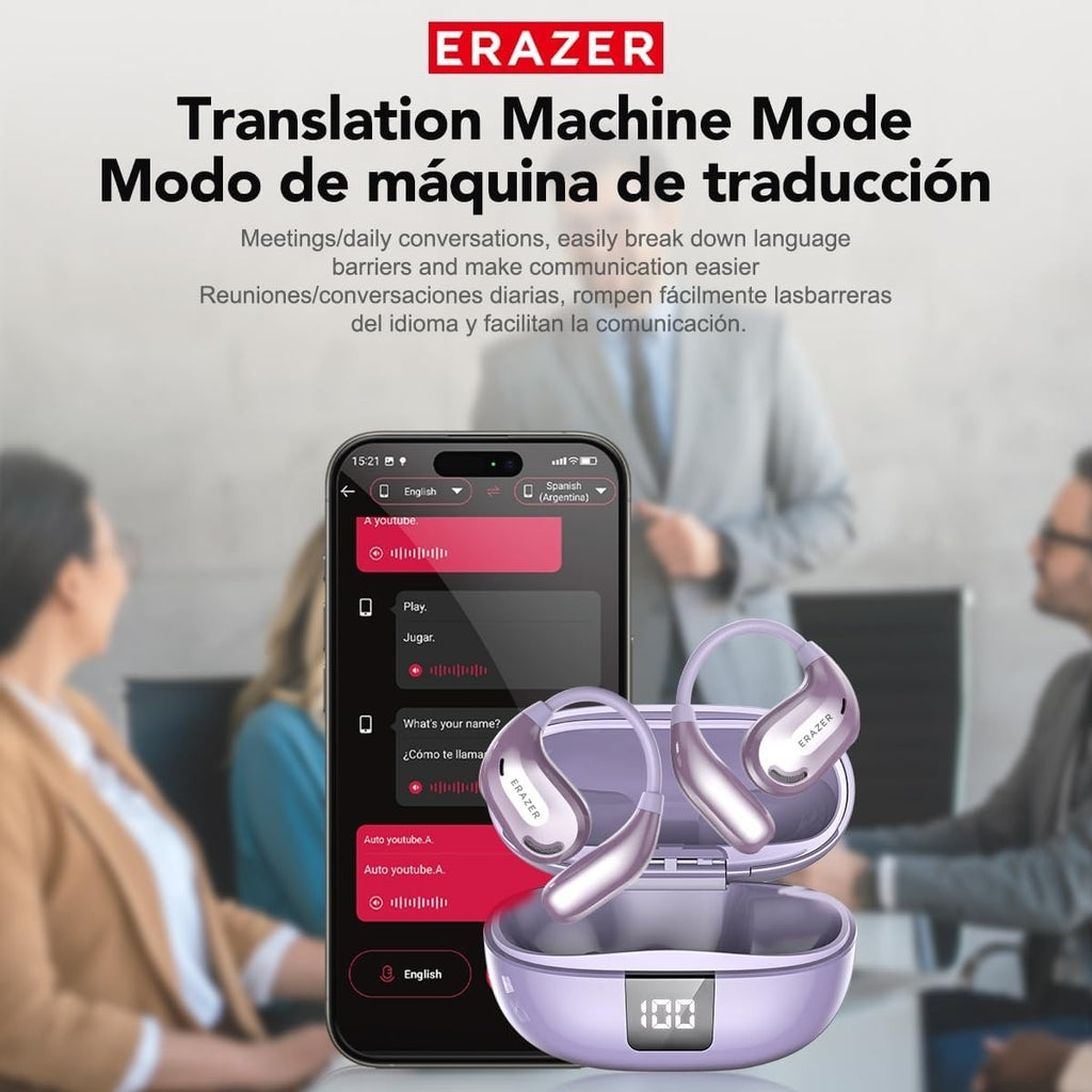 Lenovo ERAZER XT66 PRO – Écouteurs Bluetooth 5.4 avec Traduction IA Instantanée et Écran LED